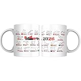 Taza personalizada Fórmula 1 con Calendario y Circuitos 2026. Regalo Original. (F1 2026)