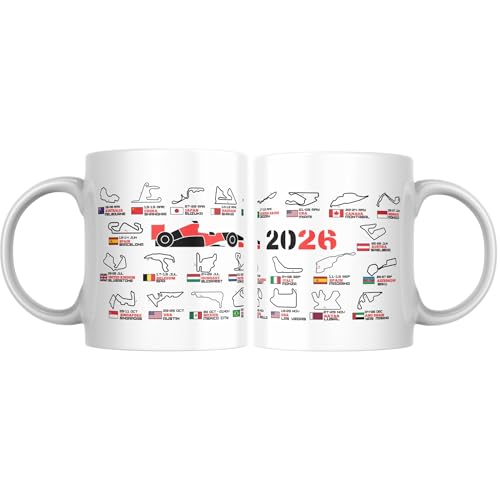 Taza personalizada Fórmula 1 con Calendario y Circuitos 2026....