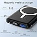 AOGUERBE for Mag-Safe Portable Charger, 10000mAh Magnetic Power Bank 22.5W Fast Charging,Mini Battery Pack Wireless with LED Display&Foldable Stand for iPhone 17/16/15/14/13/12 Series (Obsidian Black)