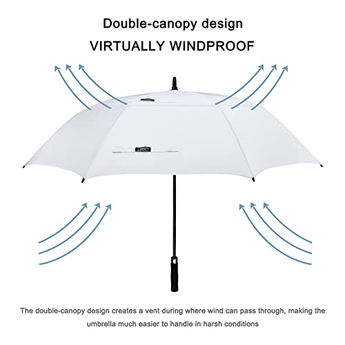 Image of G4Free 47 /54 /62 /68 Inch Automatic Open Golf Umbrella Oversize Extra Large Double Canopy Vented Windproof Waterproof Stick Umbrellas