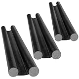 Euablfo 3 Stück Zugluftstopper für Türen, Türbodendichtung mit Doppellagige, Luftzugstopper für Türen, Zugluftstopper Haustür, Schutz vor Luftzug und Lärm, 96 cm Schwarz