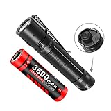 Heck-Dual-Switch: One-Touch-High/One-Touch-Mondlicht/One-Touch-Strobe. Der Tail-Dual-Switch der fünften Generation, das einzigartige Patent von Klarus, bietet eine bessere Ergonomie und schnelle Kontrolle, um in Notsituationen zu leuchten.