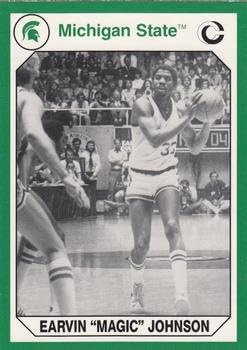 Earvin Magic Johnson basketball card (Michigan State) 1990 Collegiate Collection #189