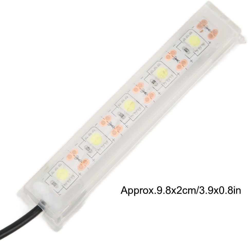 Aquarium USB Powered Lamp, 3.9in Mini Plastic LED White Light for Fish Tank Aquarium Decoration Lighting Accessories image 2