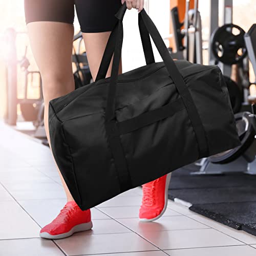 Coolbebe 24" Sports Duffle Bag - 53L Travel Duffel Tote Bag With Upgrade Zipper Weekender Overnight, Durable & Water Resistant, Camping Duffle Black #TOP1