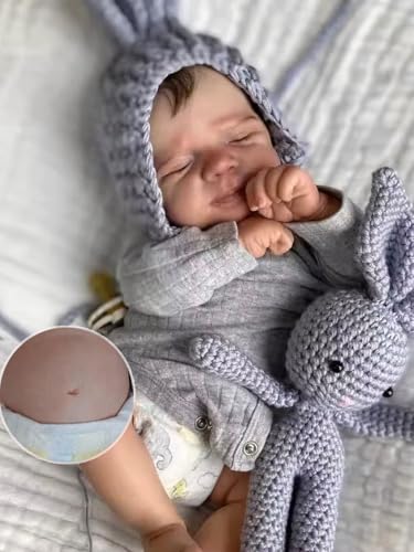 Anano Reborn Baby Muñecas Chicos De Bebé Realistas Pascale 18 Pulgadas Cuerpo Completo De Vinilo De Silicona Niño Blanda Muñeca Recién Nacida