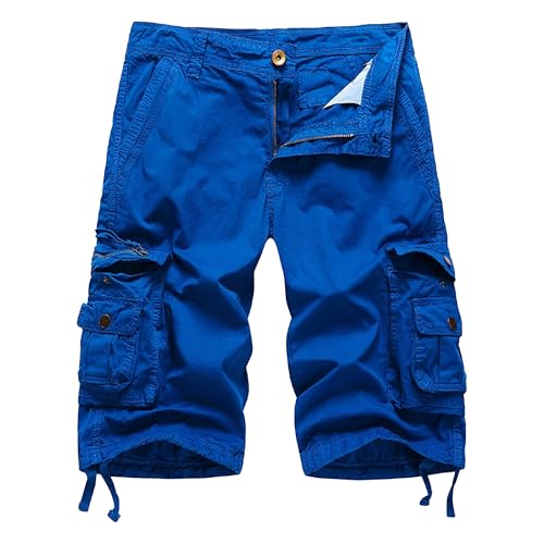 Shorts cargo livianos para hombre con múltiples bolsillos miniatura 1