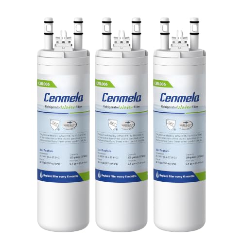 WF3CB Replacement Water Filter Compatible with Frigidaire WF3CB Pure Source 3 706465 242069601 242086201 242017800 WF425 Height 9 inches Pack of 3