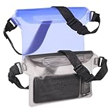 XLIUAX 2 Stück wasserdichte Tasche mit Verstellbarem, wasserdichte Handytasche für Telefon/Bargeld/Karten Wassersport Strand zum Bootsfahrten Skifahren Rafting