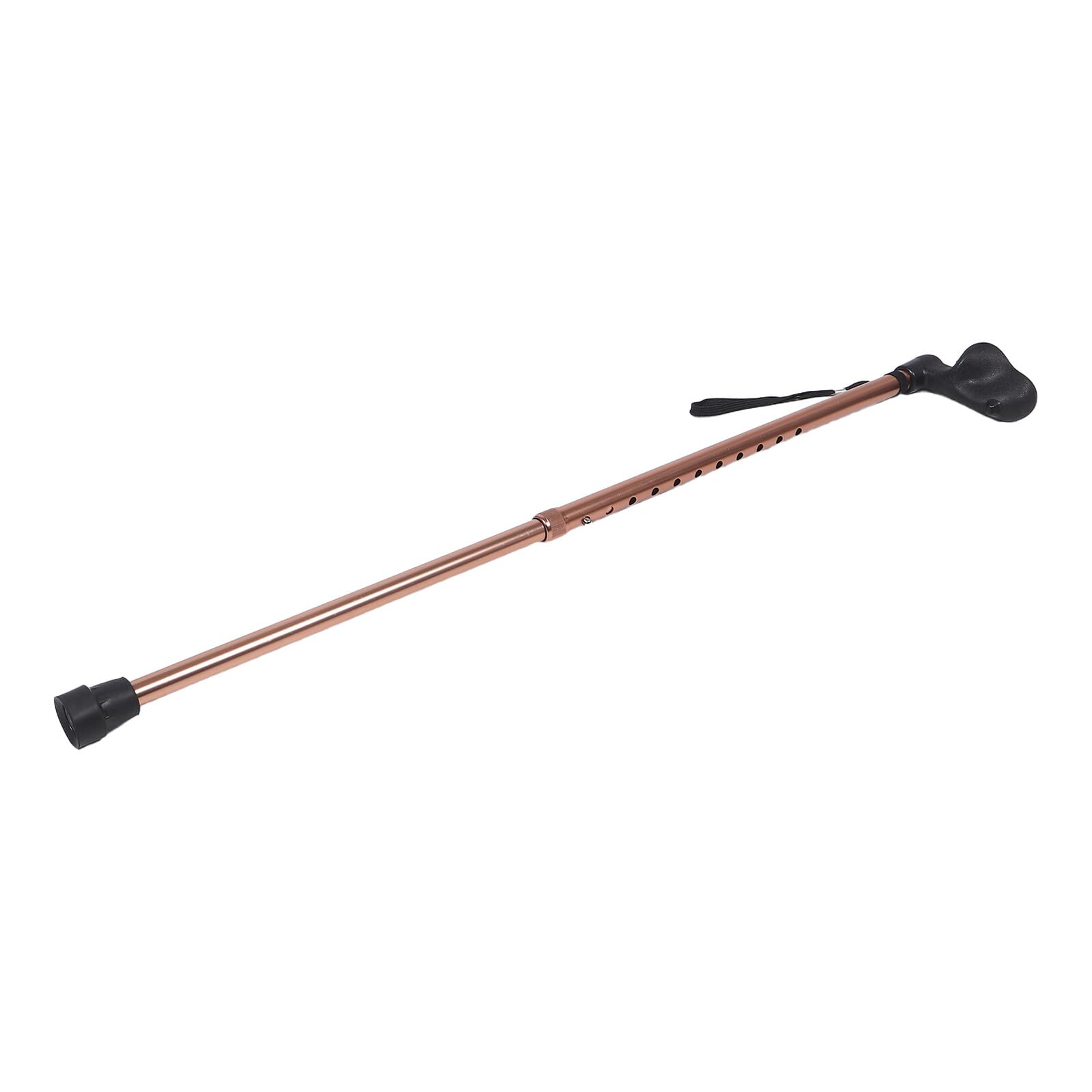Bastón para Personas Mayores Plegable Ajustable de Aleación de Aluminio Ligero, Antideslizante, Mango Ergonómico, Color Café para Uso Diario y Senderismo