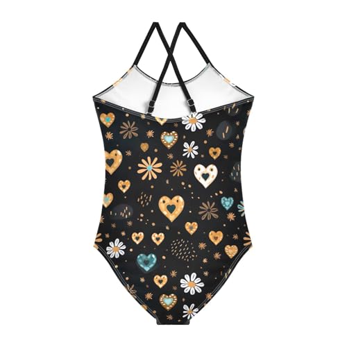 Heart Girls One Piece Swimsuit Beach Swimwear 208521652