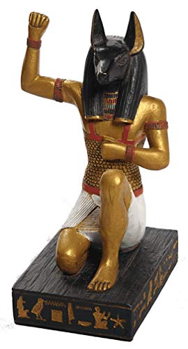 Kneeling Anubis Saluting the Rising Sun Egyptian Statue