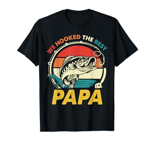 Vintage We Hooked The Best Papa Father's Day Fishing Papa Camiseta