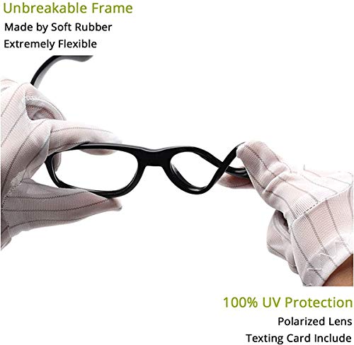 AZorb Kids Polarized Sunglasses TPEE Rubber Flexible Frame for Boys Girls Age 3-8, 100% UV Protection3