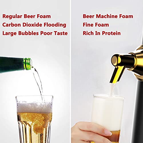 Dispensador de cerveza portátil para latas y botellas, crea espuma fina con tecnología de vibración de 40000Hz, sistema de borrador compacto para fiestas en el hogar y camping al aire libre, operación