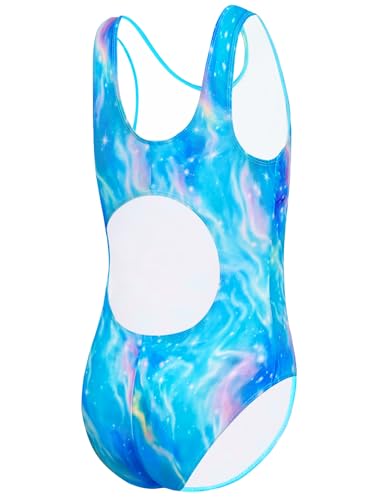 Image of Girls Swimsuits Back Cutout Bathing Suits for Girls 6-14 Removable Chest Pad Quick Dry for Swim Team Beach Pool