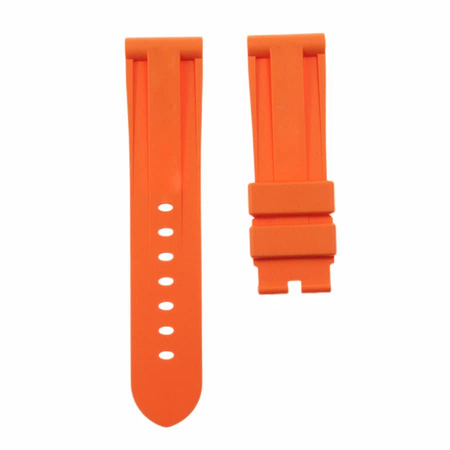 Bracelet silicone 24mm orange pour remplacer un modèle usé
