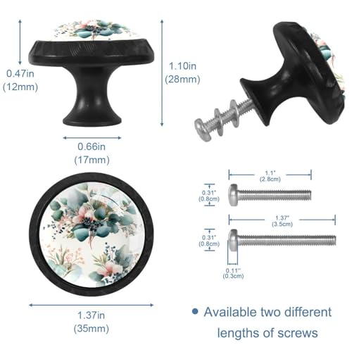 Boutons de tiroir eucalyptus noirs pour rénover une commode - 4