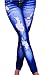 Happy Women Girl Ripped Faux Jeans Legging Tights Pants Blue