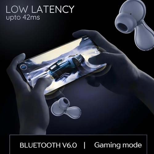 Image of inear Launch Juke Buds Pro3 TWS Wireless Earbuds with 10mm Drivers, 60H Playback, 42dB ANC, 3D Spatial Audio, 47ms Low Latency, Dual Device Connectivity, Bluetooth Earbuds | Blue