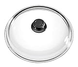 bis 230°C hitzebeständig MaxxGoods Eurolux Vollglasdeckel inkl. Knopf (Ø 26cm)