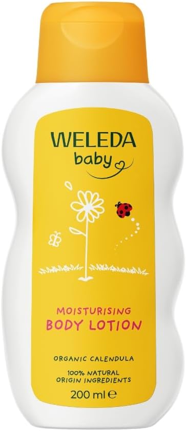 Baby Body Lotion, Calendula Moisturiser, Moisturising Cream for Baby, Delicate Skin, Dermatologically Tested, Gentle Protection, Developed by Professionals, 200ml