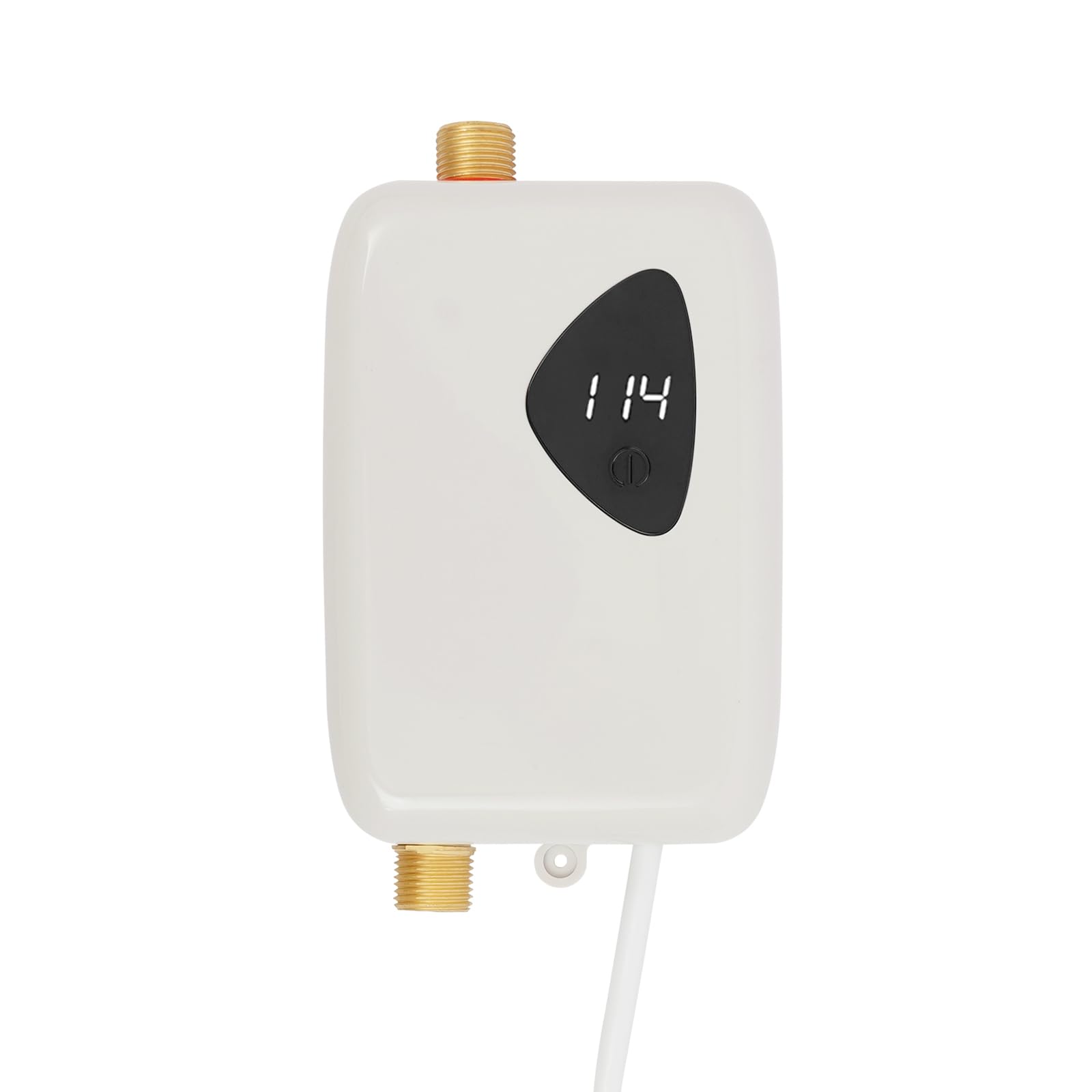 Scaldacqua istantaneo elettronico, 3800 W, 220 V, mini scaldabagno con indicatore di temperatura, plug-and-play, scaldabagno elettrico senza serbatoio, regolatore elettronico (grigio)