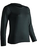 ColdPruf Women's Platinum Plus Size - For My Size Only Dual Layer Crew Neck Top, Black, 1X