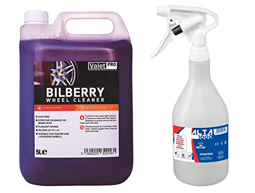 ValetPRO Bilberry wheel cleaner 5L + Chemi Resistant Spray Bottle