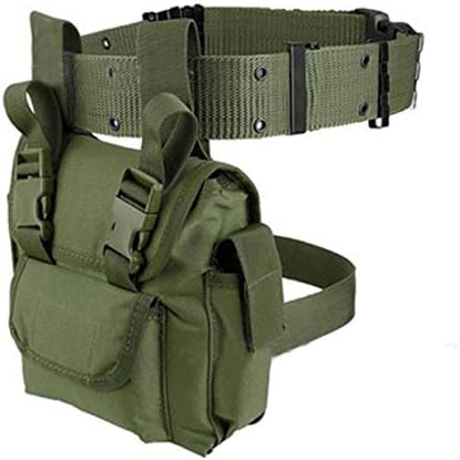 Gexgune Tactical Molle Waist Bag Drop Leg Bag Waterproof Quick Release EDC Pouch for Utility Hunting Traveling Cycling Hiking 3 Colors Optional