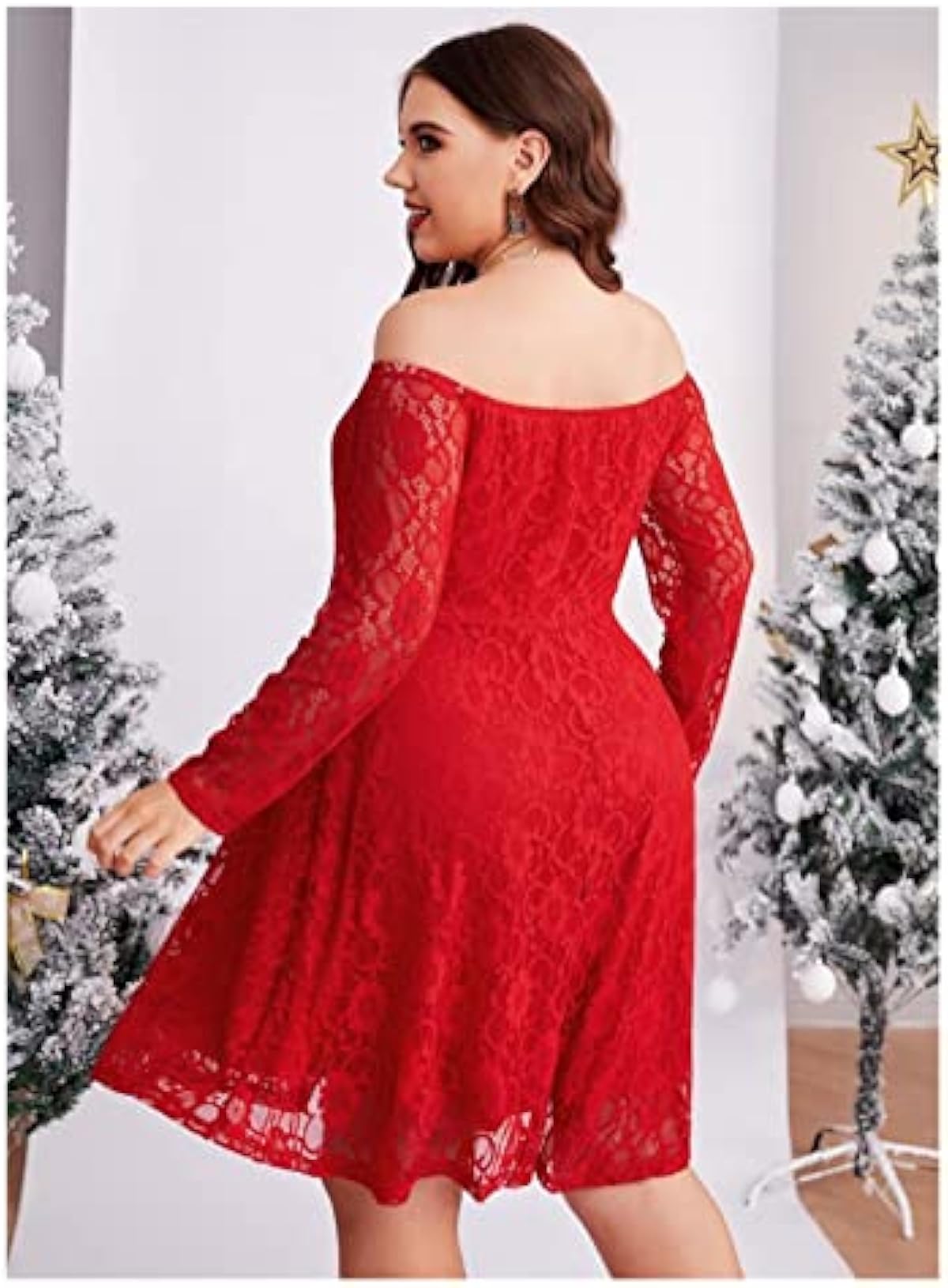 送料無料商品 プラスレースオーバーレイバルドドレスベルトウミンのカジュアルtシャツのドレスのスイングドレス クリスマスドレス Color Red Size 3xl 服 ファッション小物 製造元限定特典 Www Civilittee Hu Com