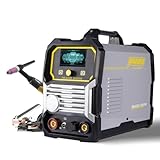 PUWU 205Amp AC/DC Aluminum TIG Welder, 6-in-1 Multiprocess Welding Machine, AC TIG/DC TIG/AC Pulse/DC Pulse/MMA/STICK/SPOT TIG,110V/220V Dual Voltage, Square/Triangular Wave ACDC Welder Machine