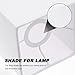 CALLARON E27 Square Cloth Lamp Shade Fabric Light Cover for Table Lamp Ceiling and Wall Fixtures 7.9 X 4.7 X 4.7 Inch Decorative Diffuse Lighting for Bedroom Living Room