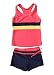 JerrisApparel Little Girls' Summer Two Piece Boyshort Tankini Kids Swimsuit (10-11/Tag Size 3XL, Watermelon Red)