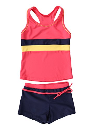 Image of JerrisApparel Little Girls' Summer Two Piece Boyshort Tankini Kids Swimsuit