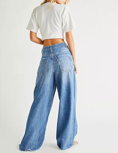 Baggy Jeans Wide Leg Denim Pants Vintage Jeans Women's Y2K Street Fashion Boyfriend Straight Denim Pants3