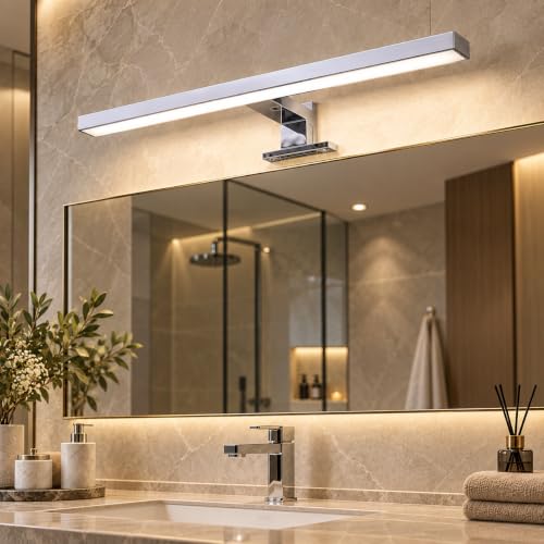 Miniatura 3 de Barcelonaled Aplique De Espejo Lámpara De Baño Led Para Maquillaje Armario Mueble 5w 30cm Ip44 Luz Blanco Neutro 4000k 325lm