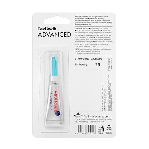 Image of Fevicol Shoefix 2g, Fevikwik Advanced 3g with Fevikwik Gel 3g - combo kit | Multi-purpose glue for quick fixes and strong bonds