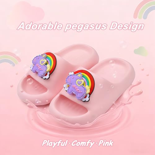 Image of Kids Cloud Slides Boys Girls Slides Non-slip Summer Beach Pool Shoes EVA Girls Everday Slip on Slide Sandals Garden Slippers Bathroom Shower Shoes