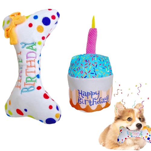 ClcIosis 2 juguetes de cumpleaños para perros, pastel de perro, regalo de cumpleaños, suave y duradero para perros, fiestas de cumpleaños y tiempo de juego ClcIosis 2 juguetes de cumpleaños para perros, pastel de perro, regalo de cumpleaños, suave y duradero para perros, fiestas de cumpleaños y tiempo de juego