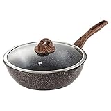 OQHAIR Sartén Antiadherente, Tortilla Especializada De Aluminio Anodizado Sartén Antiadherente Salsa Sartén Lavavajillas Utensilios De Cocina Apto (Size : 30 * 9cm) (26 * 7.5cm)