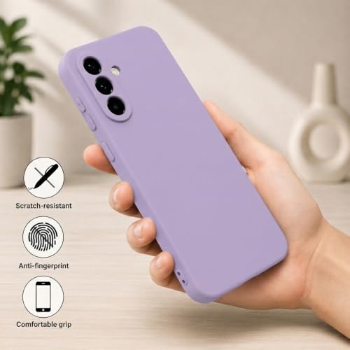 Image of Back Cover Compatible with Samsung Galaxy A37 5G | Full Camera Protection | Premium Liquid Silicon Case | Flexible Bumper Case for Samsung Galaxy A37 5G (Purple)