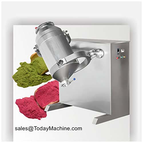 3D swing powder mixer grinder blender in active use — efficient mixing in action
