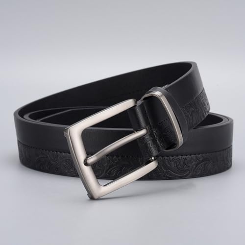Classic Leather Belts Fashion Embossed Design Handmade Adjustable Prong Buckle Business Leisure Style Belt4
