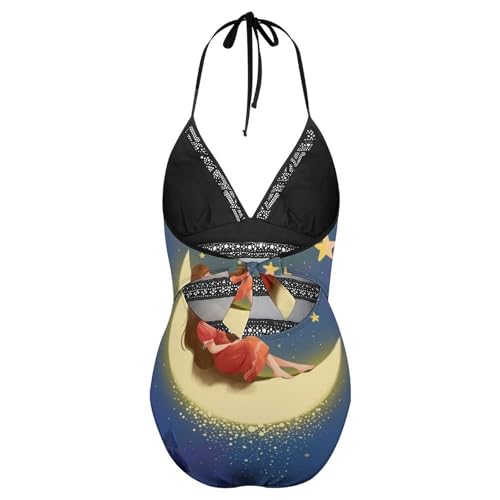 Maillot de bain une pièce sur la lune anti chlore et séchage rapide - 5