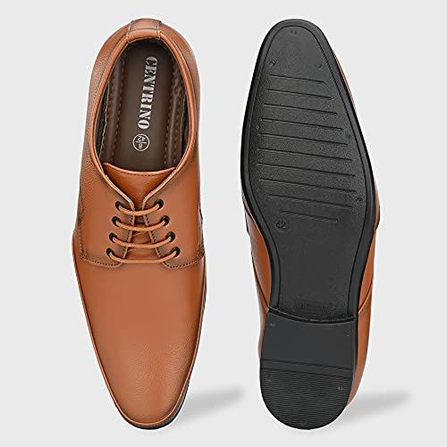 Image of Centrino Formal Shoe for Men | Lace-Up Derby for Business & Casual Wear | Stylish Design with Comfortable Fit Craftsmanship for All-Day Support (8614)