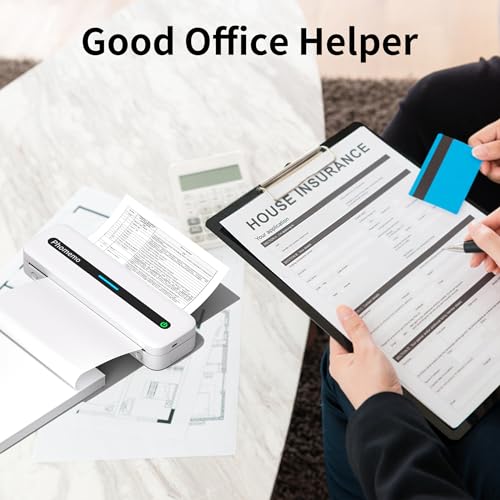 Image of 100 Sheets Phomemo Thermal Paper, 8.5'' x 11'' US Letter Size, Smoothing Folded Thermal Print Paper Compatible with M832D M832 M834 M835 M833 M836 M08F-Letter Portable Printer