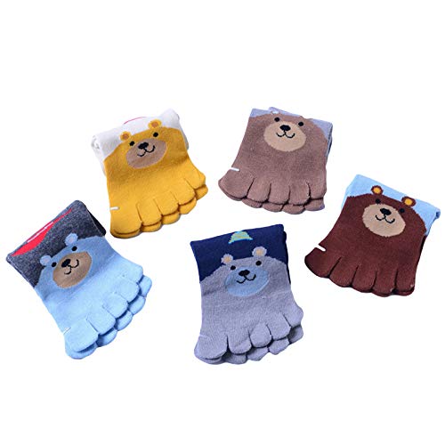 Petyoung Kids-Children Cotton Toe Socks, Fuzzy Socks Cute Five Finger Winter Kids Socks 3-12 Years2