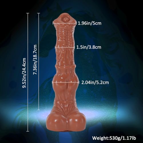 Realistic 9 Inch Horse Dildo with Knot Beginner Friendly Animal Toy - Image 4