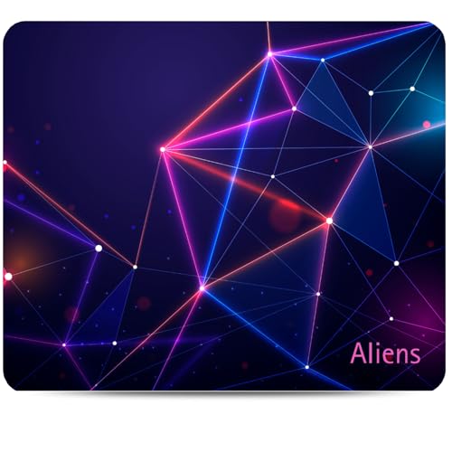 Image of Aliens Mouse Pad for Computer, Laptop, Smooth Premium Cloth Surface, Non-Slip Rubber Base, Speed and Precision Operation Compatible with Laser and Optical Mouse, Gaming, Office, Home 230x190mm (GO-21)